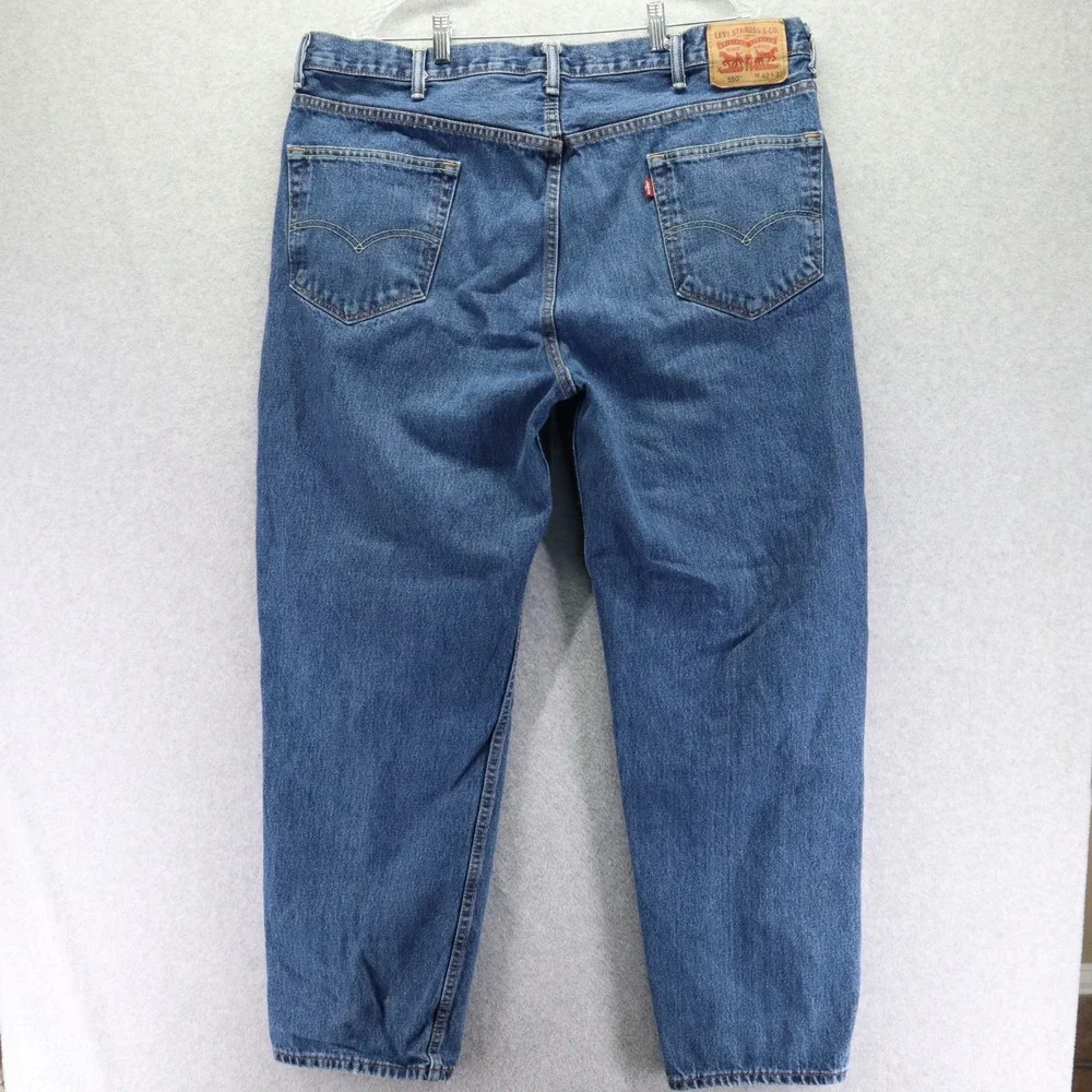 Levi's 550 Jeans Mens 42x32 Relaxed Fit 5-Pocket‎ Cotton Denim Blue